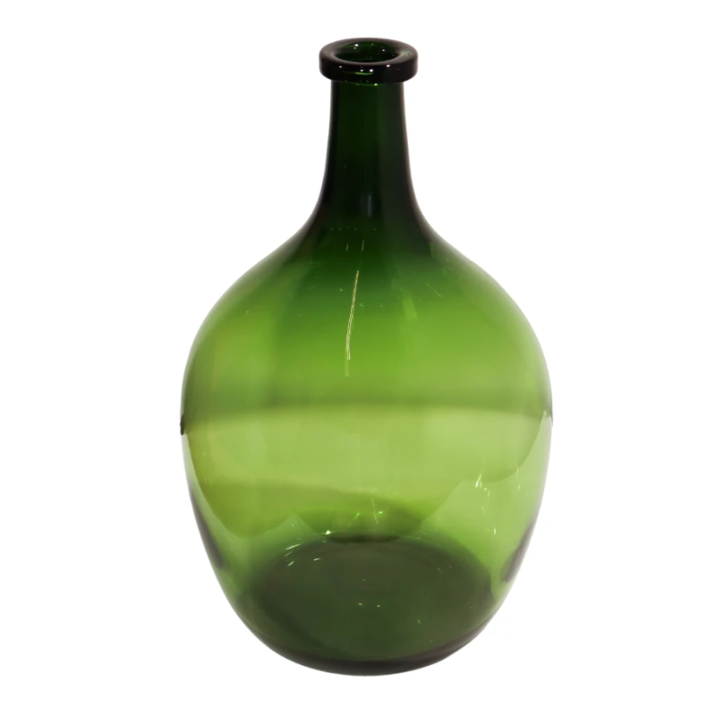 Vāze stikla lāses formas 24x40cm, dūmakaini zaļa