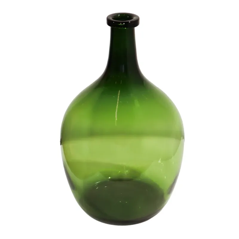 Vāze stikla lāses formas 24x40cm, dūmakaini zaļa