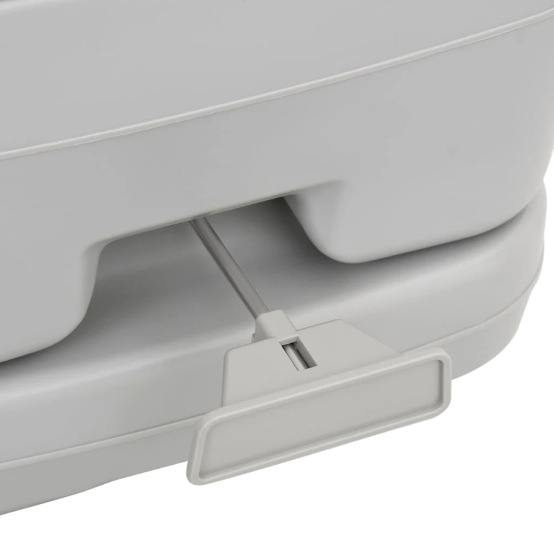 vidaXL portatīvā kempinga tualete, pelēka un balta, 10+10 L, HDPE