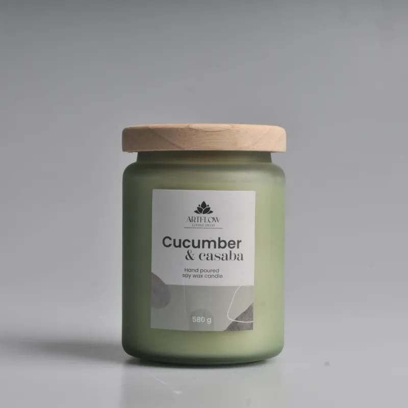 Aromātiskā svece CUCUMBER & CASABA 580gr, +-- 60h