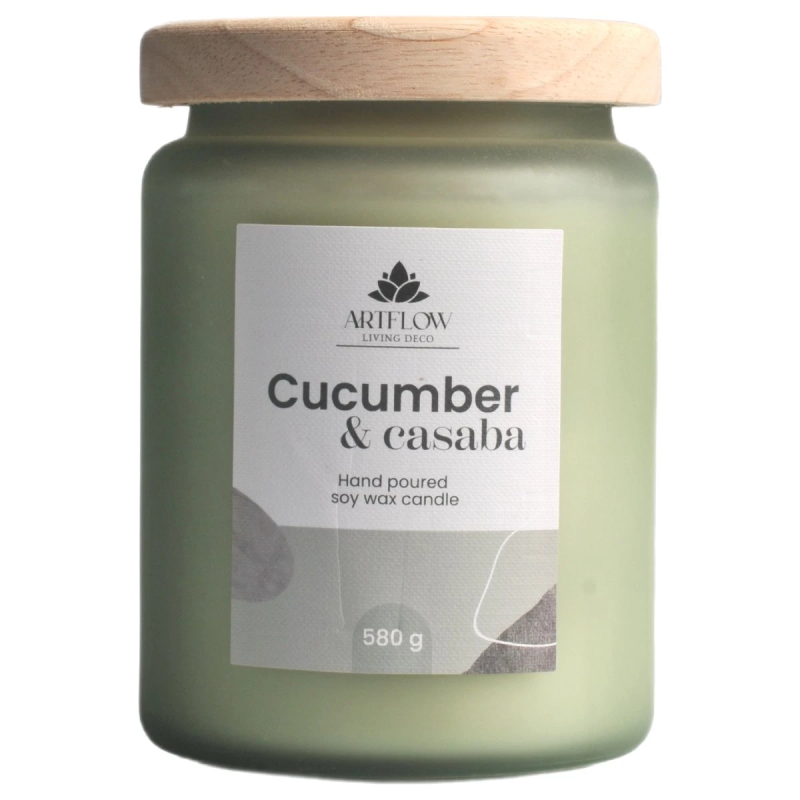 Aromātiskā svece CUCUMBER & CASABA 580gr, +-- 60h
