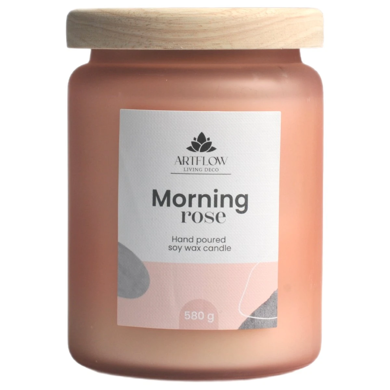 Aromātiskā svece MORNING ROSE 580gr, +-- 60h