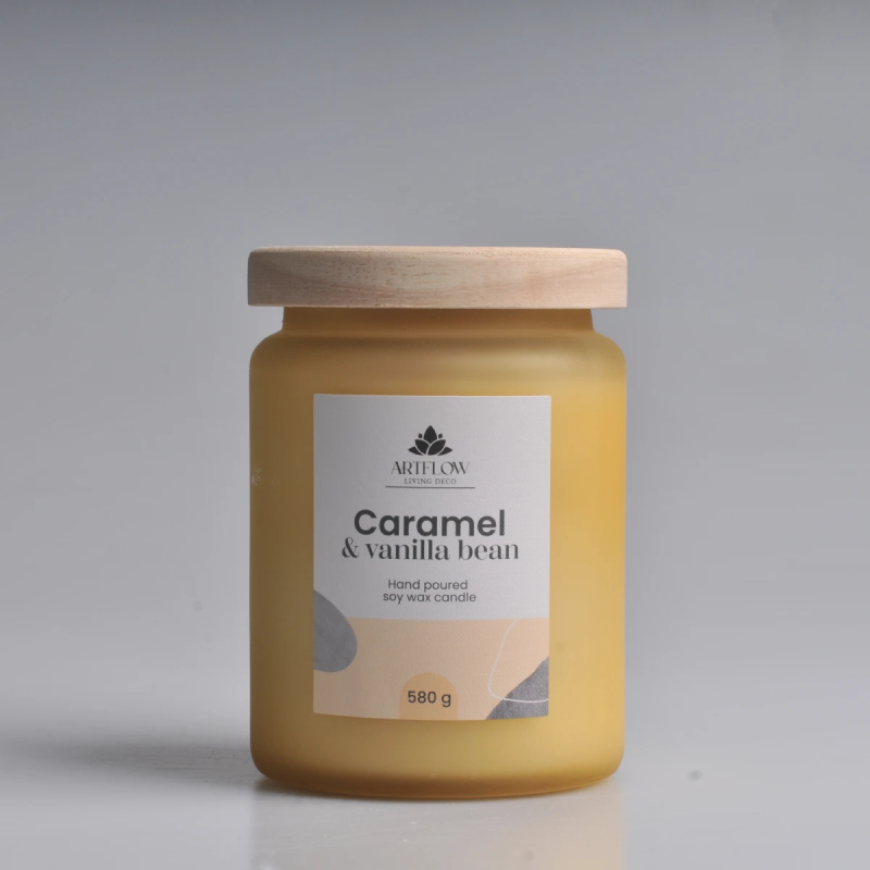 Aromātiskā svece CARAMEL & VANILLA BEAN 580gr, +-- 60h