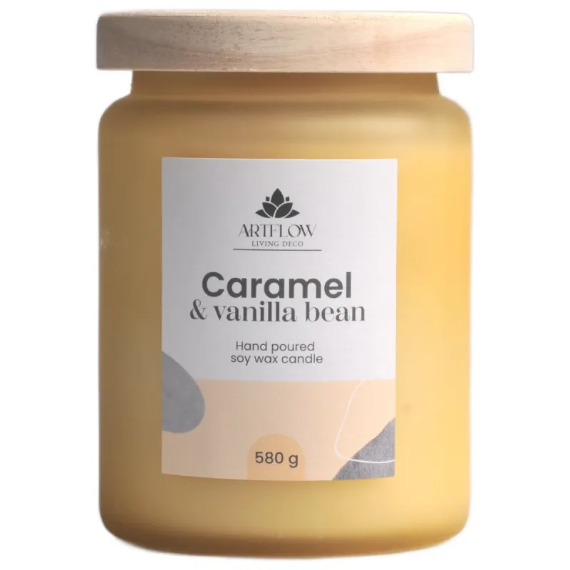 Aromātiskā svece CARAMEL & VANILLA BEAN 580gr, +-- 60h
