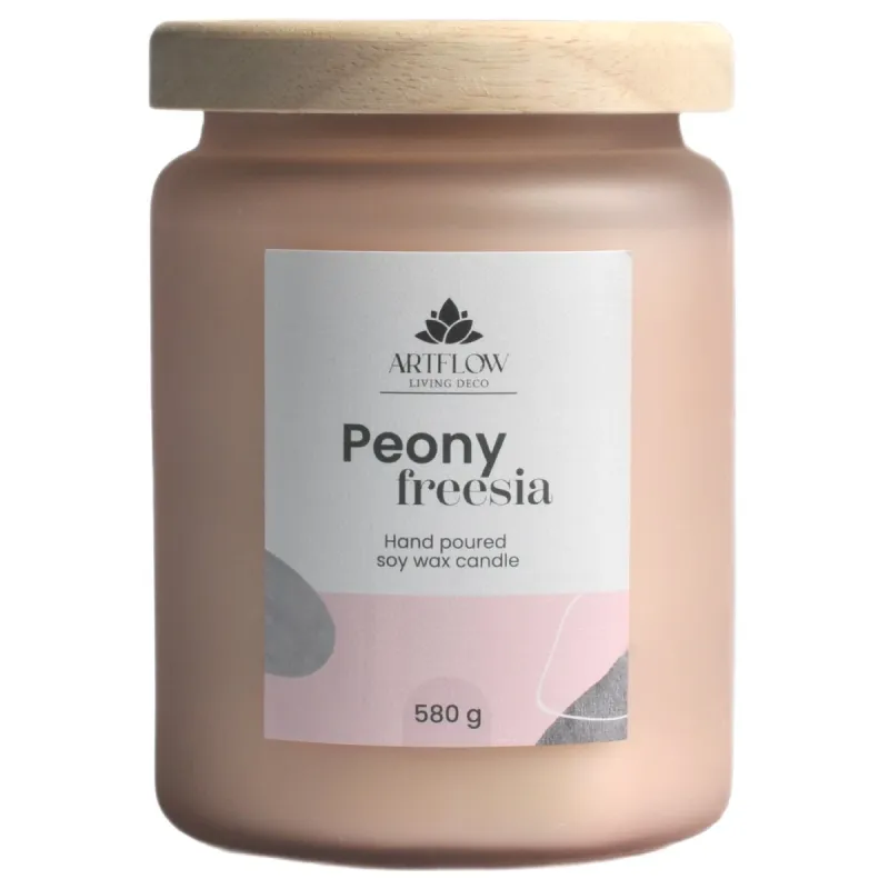 Aromātiskā svece PEONY FREESIA 580gr, +-- 60h