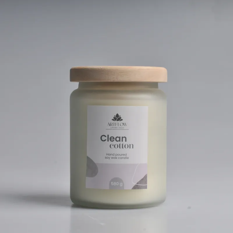 Aromātiskā svece CLEAN COTTON 580gr, +-- 60h