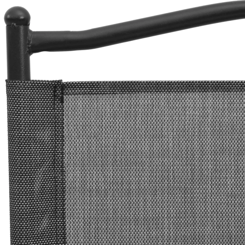 vidaXL saliekami dārza krēsli, 8 gab., pelēki, tērauds un tekstilēns