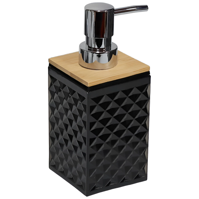 Šķidro ziepju dozators Diamond, melns