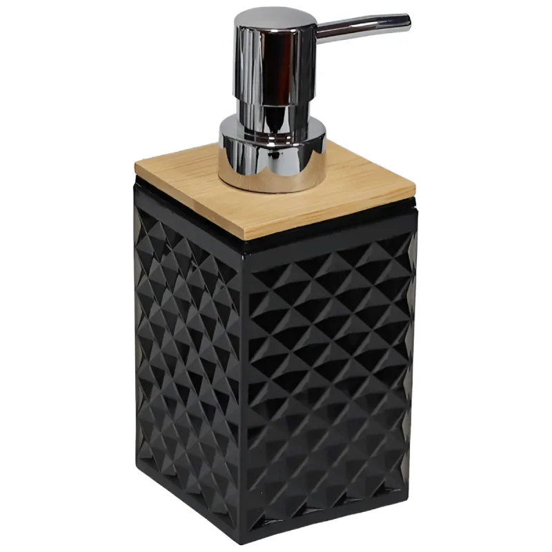 Šķidro ziepju dozators Diamond, melns