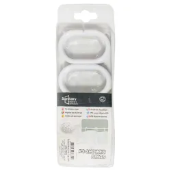 Dušas aizkaru riņķi 12gb, balti