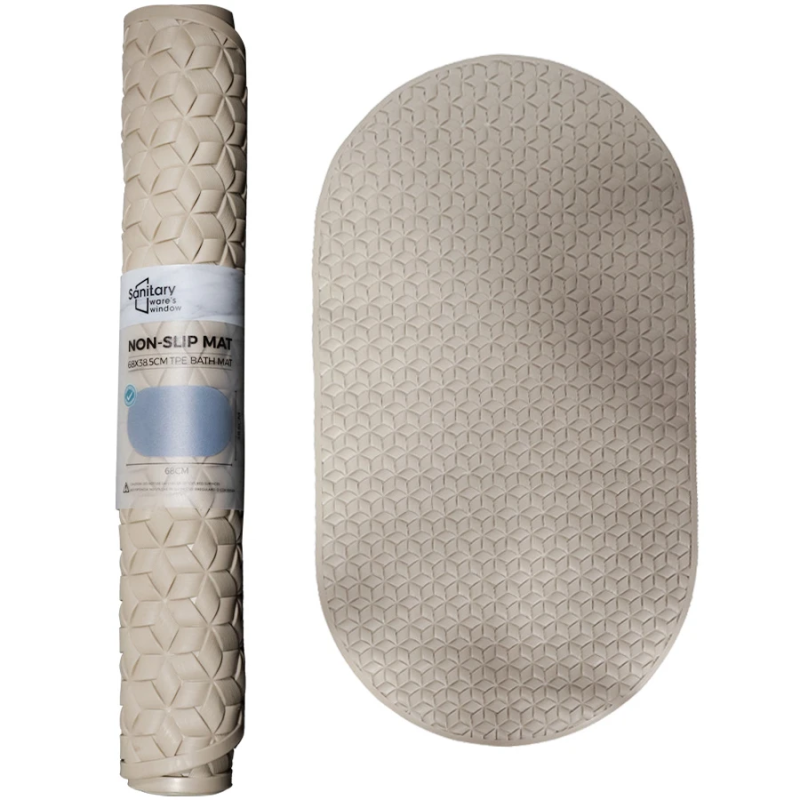 Dušas paklājs Basic 68x38cm 100% TPE, g.brūns