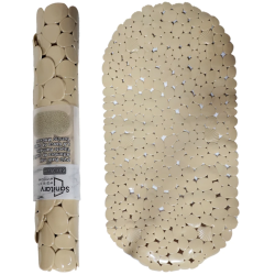 Dušas paklājs Stone 69x35cm 100% PVC, g.brūns