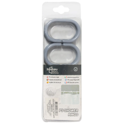 Dušas aizkaru riņķi 12gb, pelēki