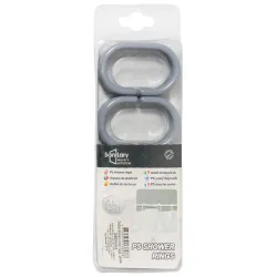 Dušas aizkaru riņķi 12gb, pelēki