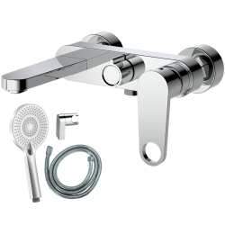 Jaucējkrāns vannas AB CHLOE, ar dušas komplektu, hromēts
