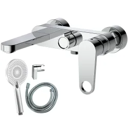 Jaucējkrāns vannas AB CHLOE, ar dušas komplektu, hromēts