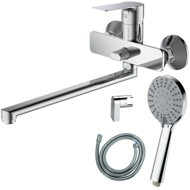 Jaucējkrāns vannas AB BRUCE GS, ar dušas kompl., hromēts