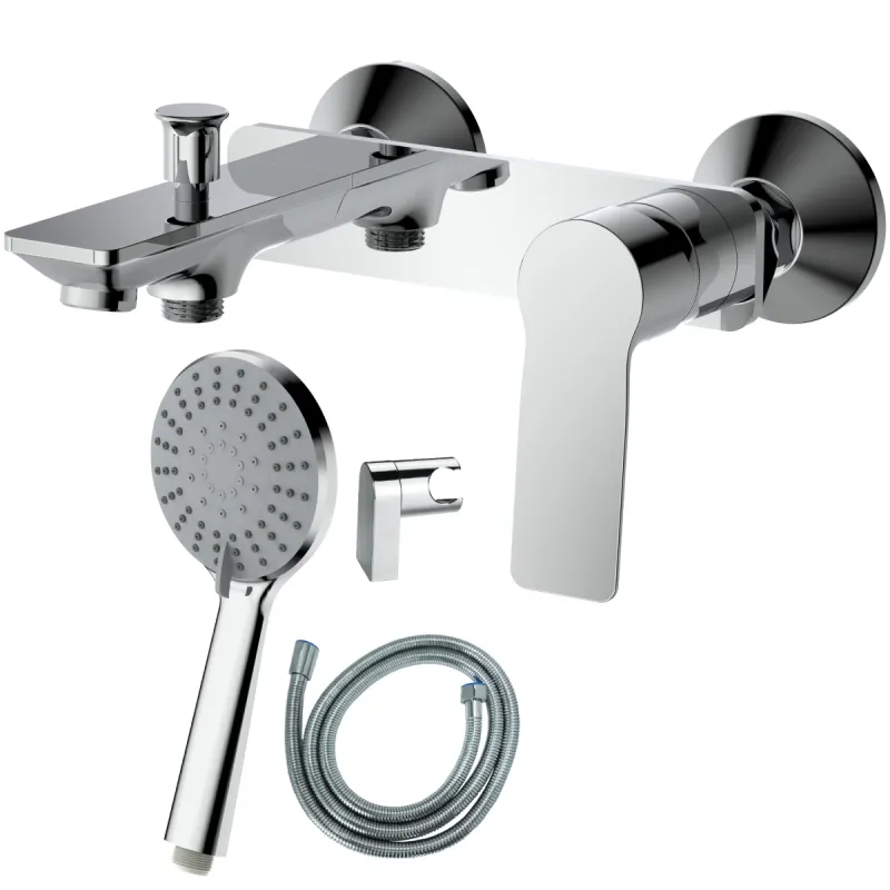 Jaucējkrāns vannas AB BRUCE IS, ar dušas kompl., hromēts