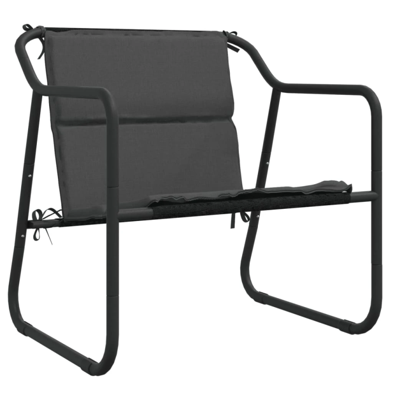 vidaXL 3-daļīgs dārza atpūtas mēbeļu komplekts ar matračiem, tērauds