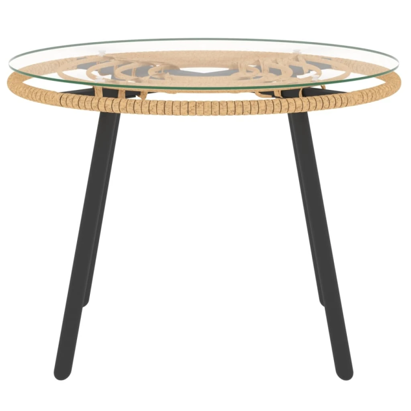 vidaXL 3-daļīgs dārza atpūtas mēbeļu komplekts ar matračiem, bēšs PE