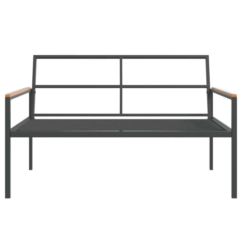 vidaXL 3-daļīgs dārza atpūtas mēbeļu komplekts ar matračiem, tērauds