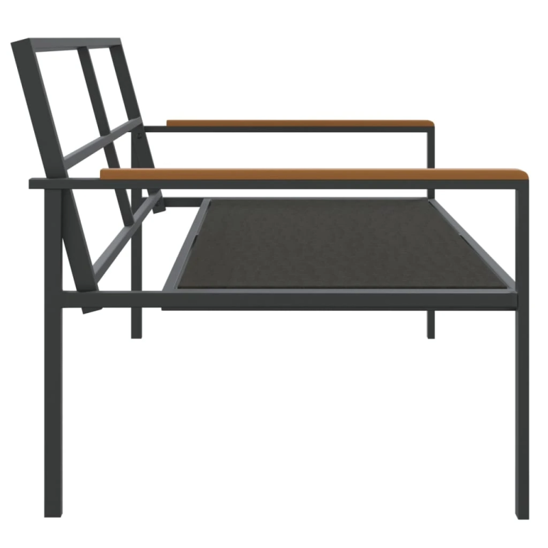 vidaXL 3-daļīgs dārza atpūtas mēbeļu komplekts ar matračiem, tērauds