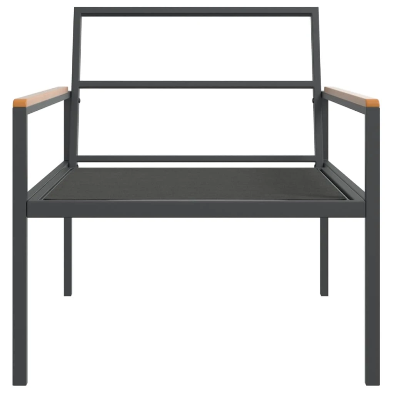 vidaXL 3-daļīgs dārza atpūtas mēbeļu komplekts ar matračiem, tērauds