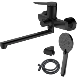 Jaucējkrāns vannas AB JOSE GS, ar dušas kompl., melns