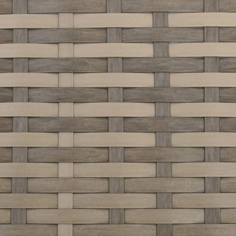 vidaXL dārza krēsls ar soliņu, gaiši brūna PE rotangpalma