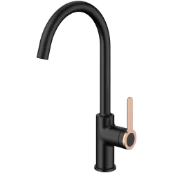 Jaucējkrāns virt. izlietnes AB AMBER, melns-zelts