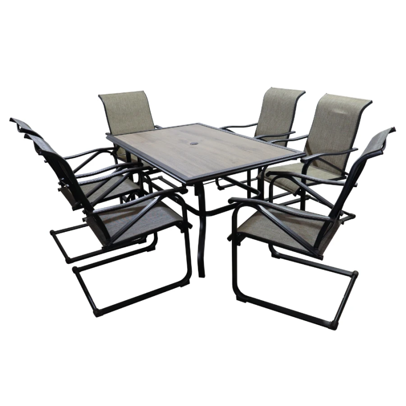 Dārza komplekts, galds ar 6 krēsliem