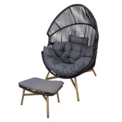 Krēsls atpūtas ar kājas atbalstu 48x63x37.5cm-98x100x142cm