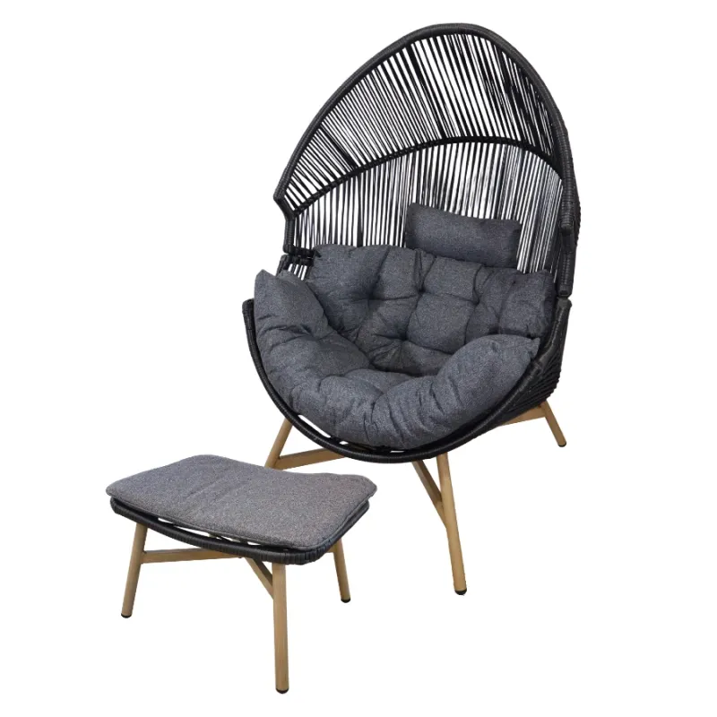 Krēsls atpūtas ar kājas atbalstu 48x63x37.5cm-98x100x142cm