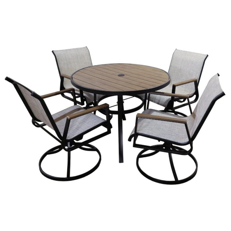 Dārza komplekts, galds ar 4 krēsliem