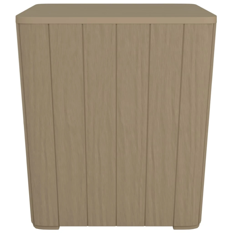 vidaXL dārza galds ar noņemamu vāku, gaiši brūns, polipropilēns