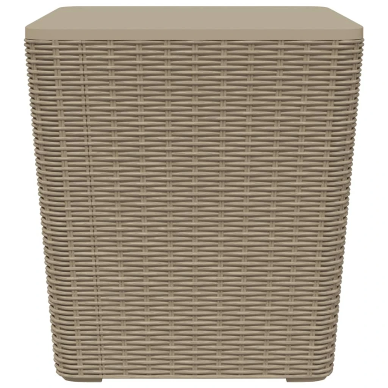 vidaXL dārza galds ar noņemamu vāku, gaiši brūns, polipropilēns