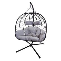 Šūpuļkrēsls dubultais ar spilvenu, max 150kg