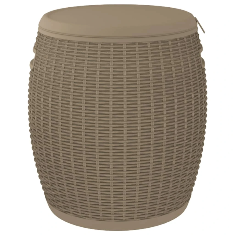 vidaXL dārza uzglabāšanas kaste, gaiši brūna, polipropilēns