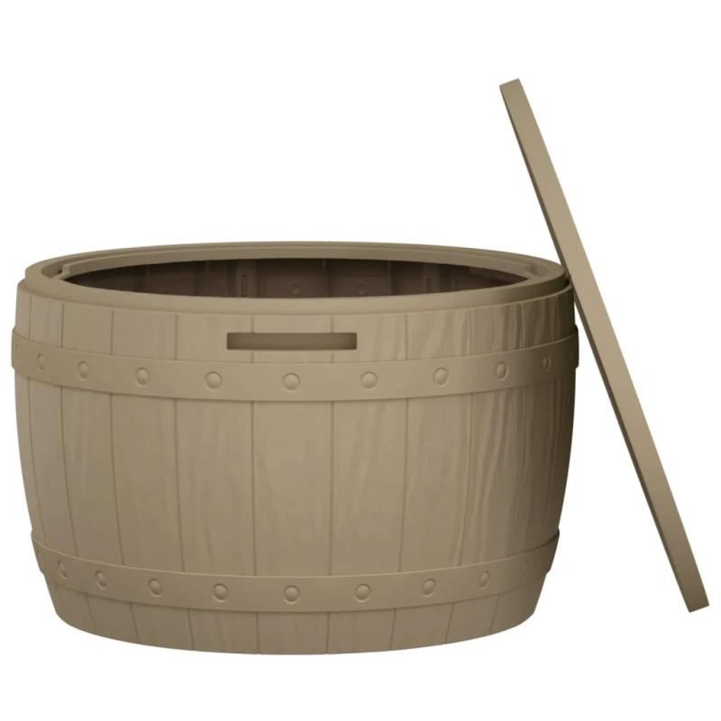 vidaXL dārza uzglabāšanas kaste, gaiši brūna, polipropilēns