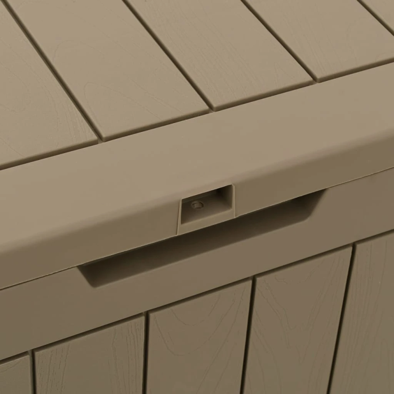 vidaXL dārza uzglabāšanas kaste, pelēka, 55,5x43x53 cm, polipropilēns