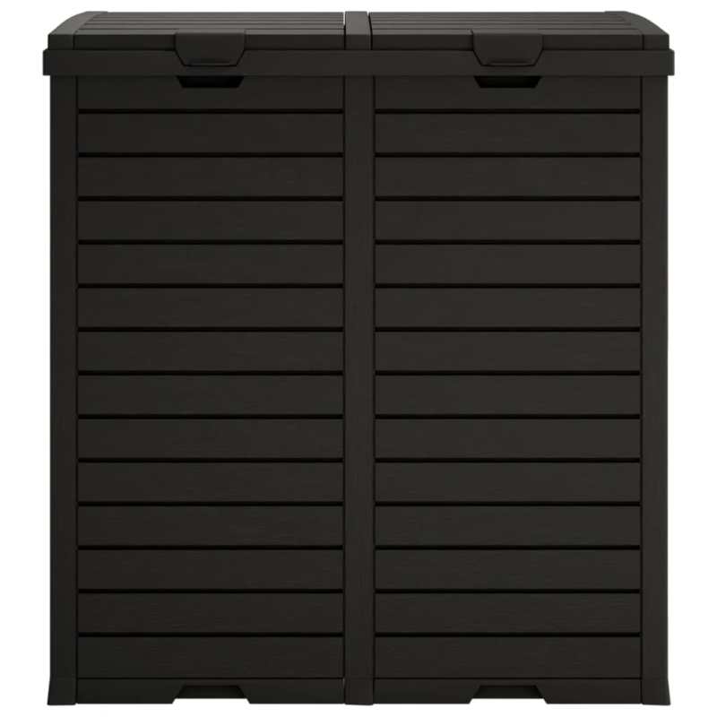 vidaXL āra atkritumu tvertne, 78x41x86 cm, polipropilēns, melna