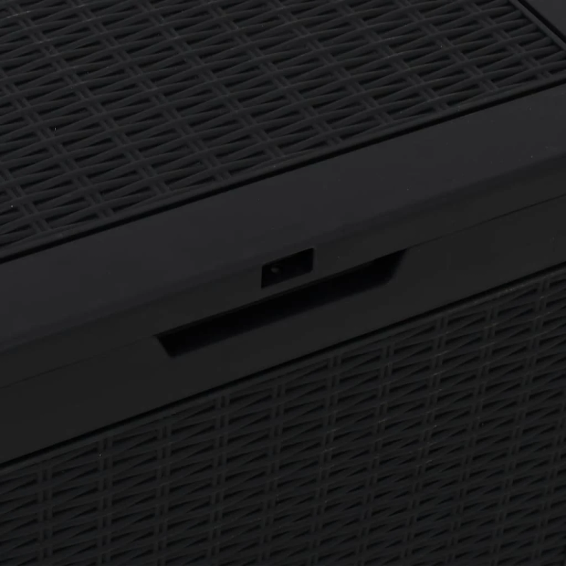 vidaXL dārza uzglabāšanas kaste, melna, 55,5x43x53 cm, polipropilēns