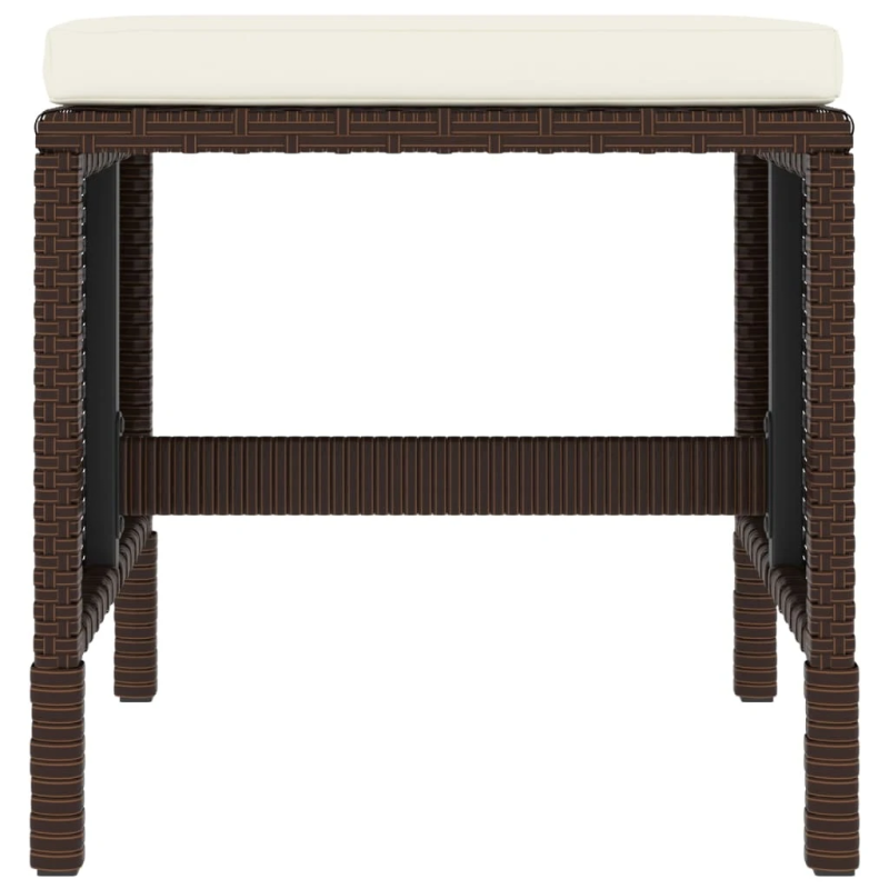 vidaXL 6-daļīgs dārza mēbeļu komplekts, matrači, brūna PE rotangpalma