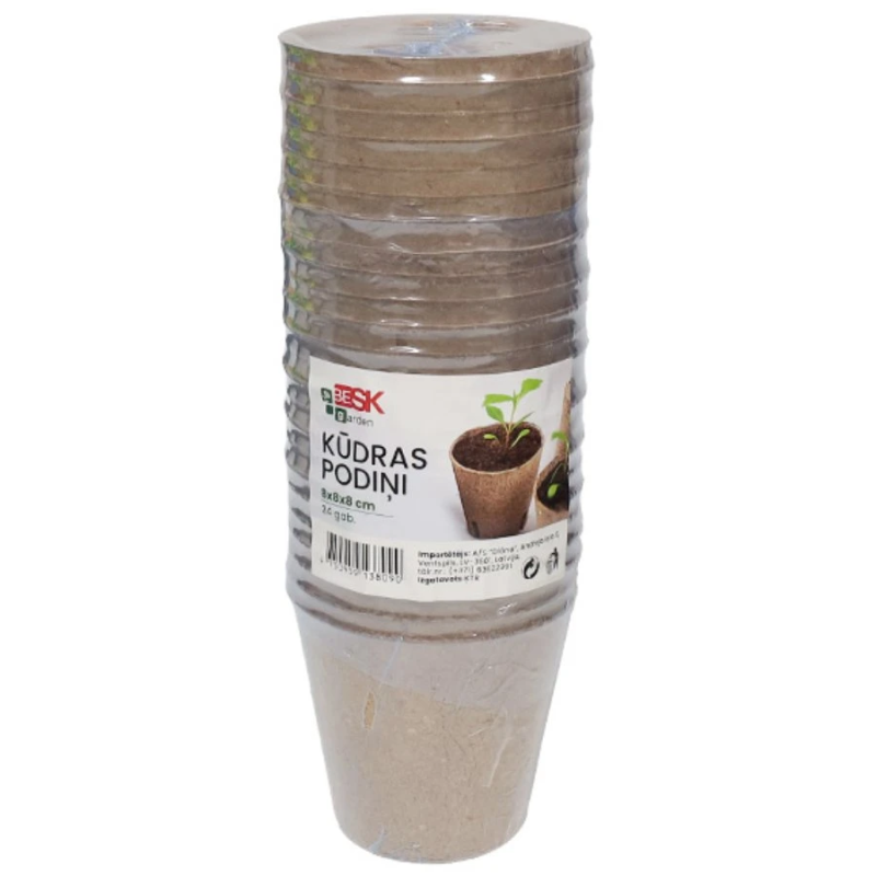 Kūdras podiņi apaļi 8x8x8, 24gb