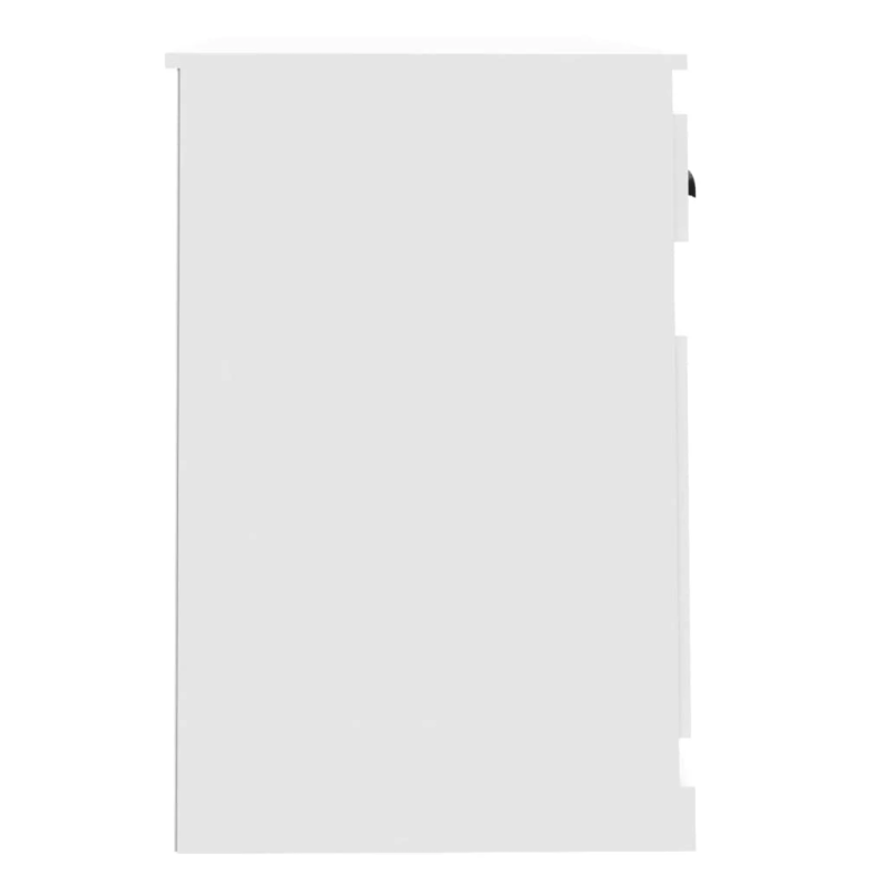 vidaXL rakstāmgalds ar atvilktnēm, 115x50x75 cm, balts