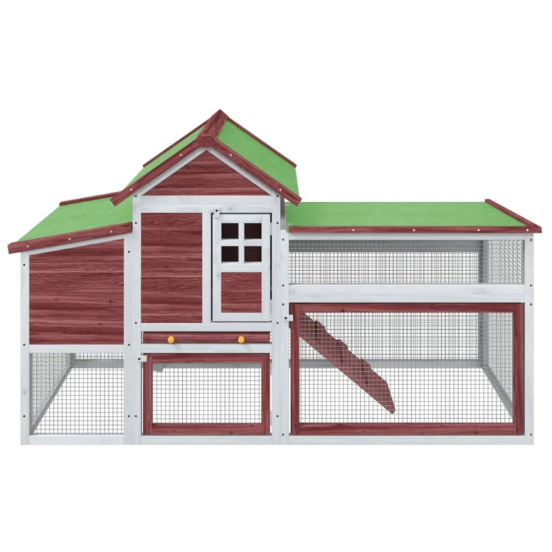 vidaXL vistu būris, mokas krāsā, 186,5x58,5x113 cm, priedes masīvkoks