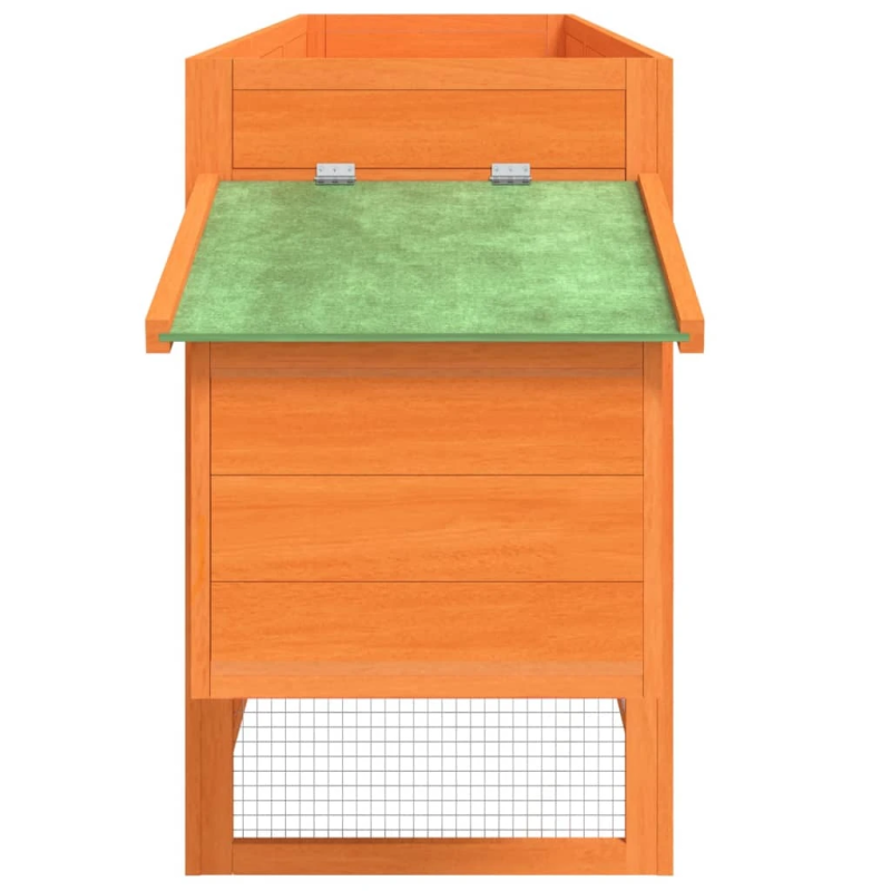 vidaXL vistu būris, brūns, 204x50x84 cm, priedes masīvkoks