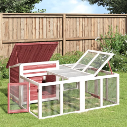 vidaXL trušu būris, 144x123x67,5 cm, priedes masīvkoks, brūns