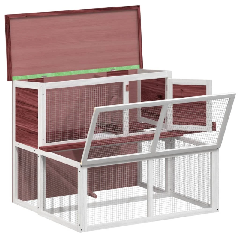 vidaXL trušu būris, 102x90x84,5 cm, priedes masīvkoks, brūns