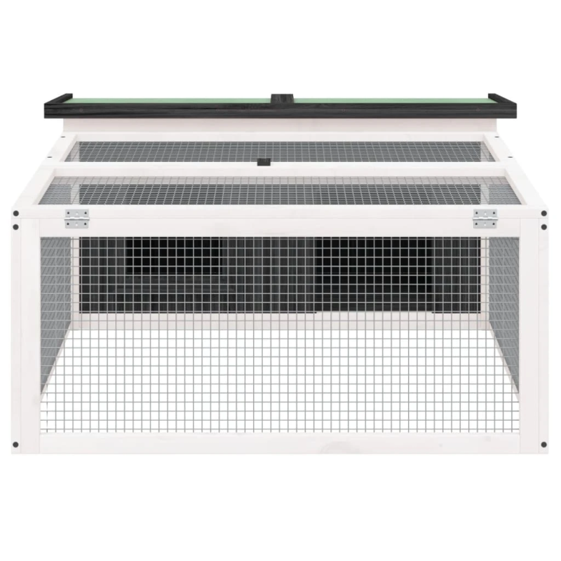 vidaXL trušu būris, 117,5x97x47,5 cm, priedes masīvkoks, pelēks